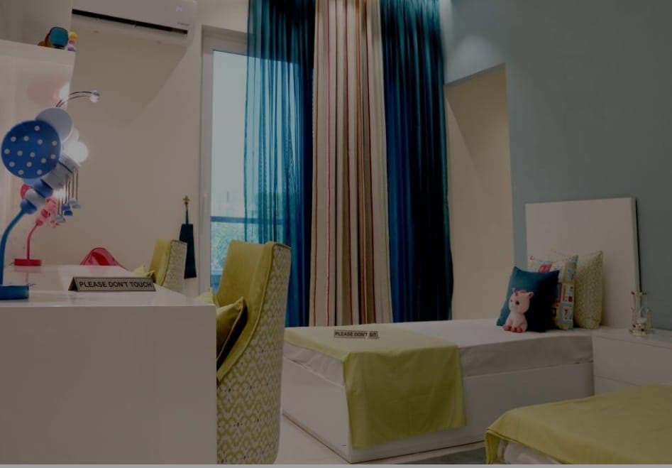 Kids bedroom with vibrant decor in premium Zirakpur flat